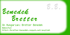 benedek bretter business card